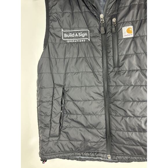 Carhartt Men's Rain Defender Insulated Vest Relaxed Fit Blk Medium *Company Logo - Picture 9 of 12